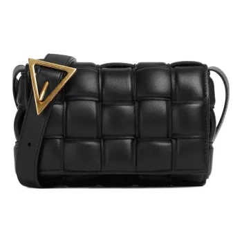 Bottega Veneta Padded Cassette Sheepskin Pillow Bag, Shoulder Bag, Crossbody Bag Small Size Women's Black