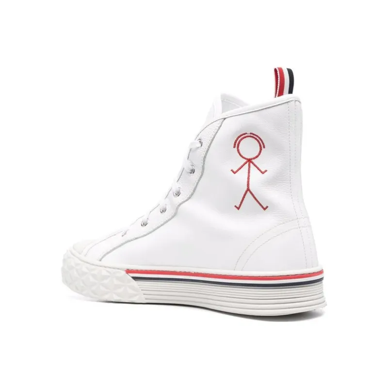 THOM BROWNE High top Leather Sneakers-3