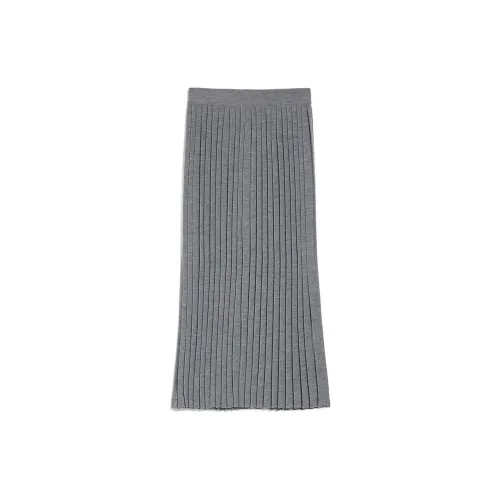 WEEKEND MaxMara Casual Long Skirts Women's Gray