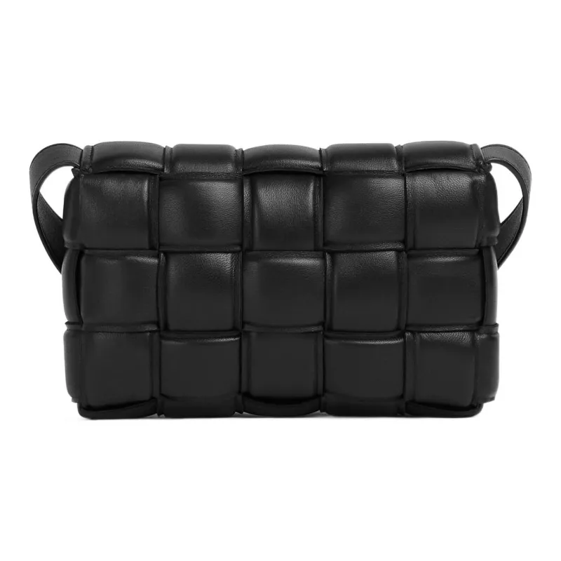 Bottega Veneta Padded Cassette Sheepskin Pillow Bag, Shoulder Bag, Crossbody Bag Small Size Women's Black-1
