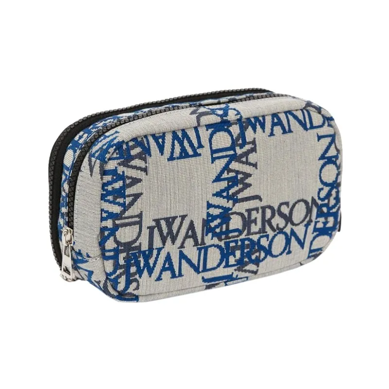 JW Anderson Logo jacquard Canvas Zipped Pouch-1