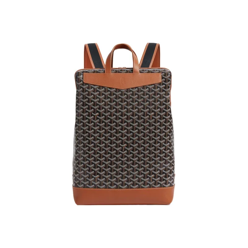 GOYARD Cisalpin Canvas Leather Backpack Unisex Black/Tan-0