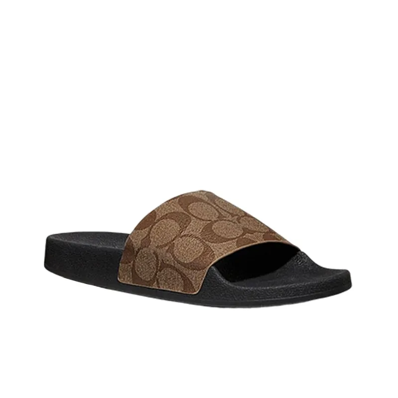 COACH Slip Resistant Stylish Sandal Women's Brown-2