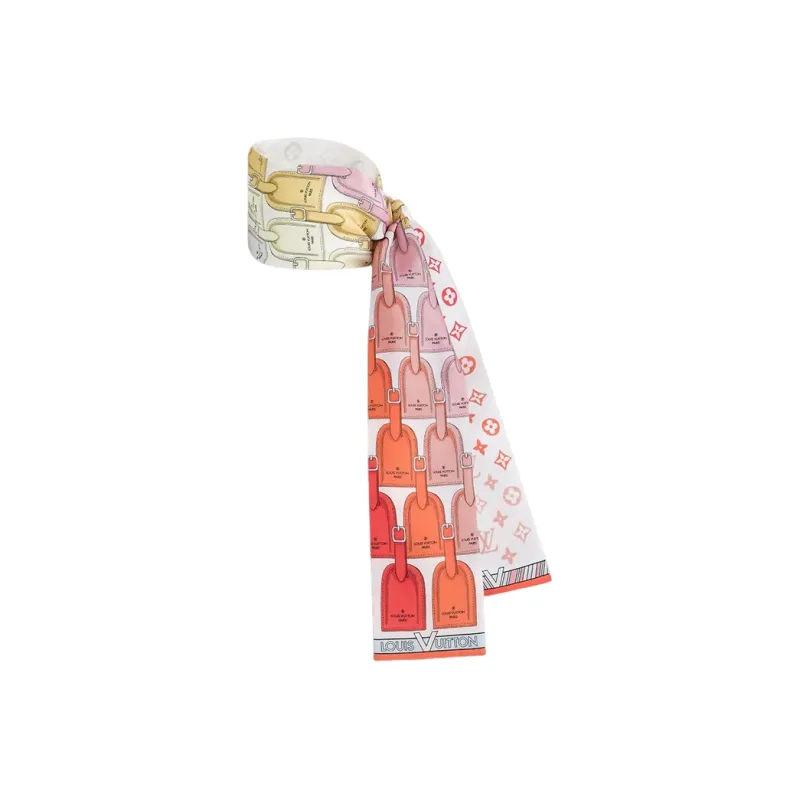 LOUIS VUITTON Silk Scarves Women's White-1