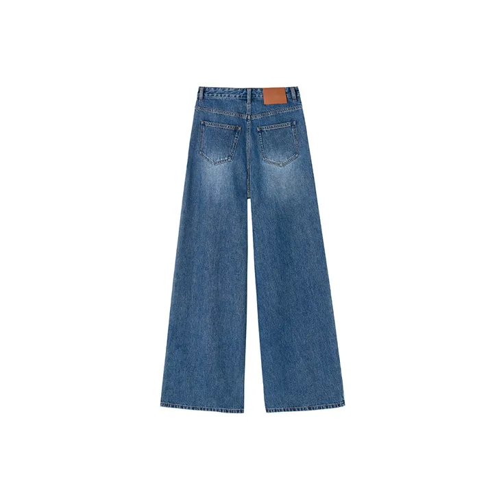 SOLWEIGE Wide Leg Jeans Women's Nostalgic Dark Blue-1