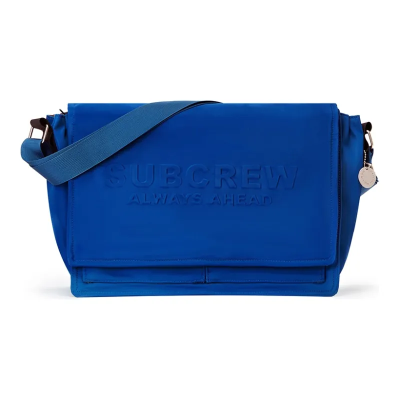 Subcrew Polyester Shoulder Bag Messenger Bag Briefcase Crossbody Bag Large Size Unisex Black Blue-4
