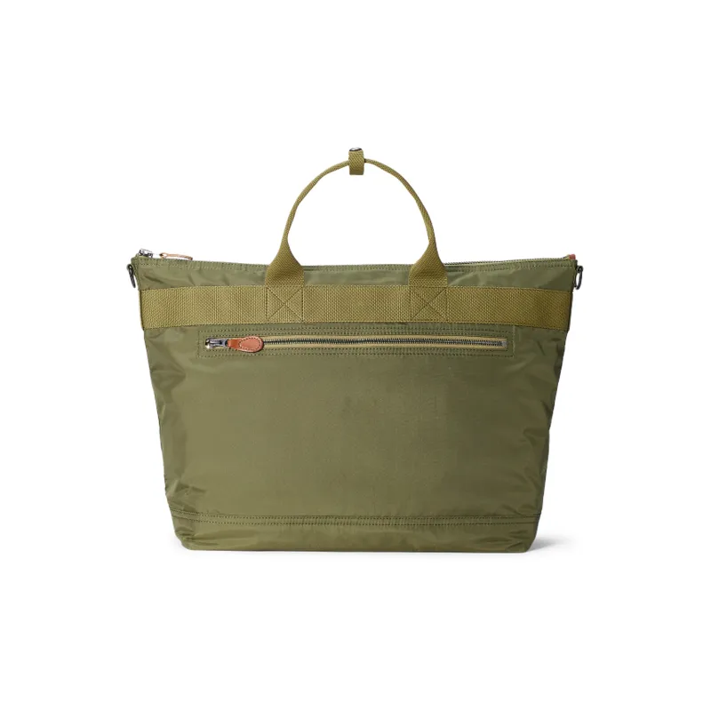 Polo Ralph Lauren Fabric Cow Leather Patchwork Messenger Bag Portable Crossbody Bag Shoulder Bag Regular Men's Green-2
