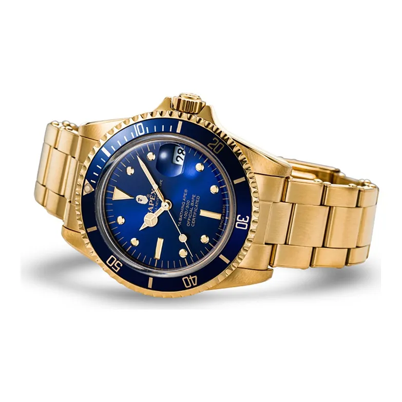 Bape A BATHING APE Type 1 Bapex Watch Gold Black-1