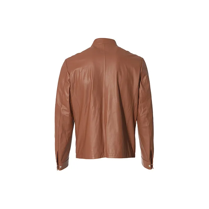 RARE Leather Jackets Men Orange Red-1