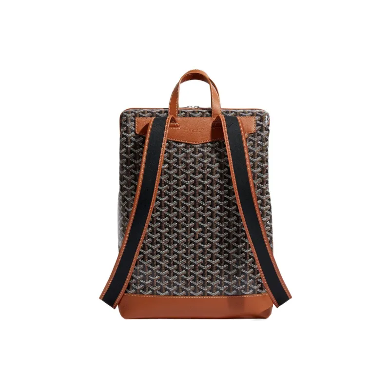 GOYARD Cisalpin Canvas Leather Backpack Unisex Black/Tan-2