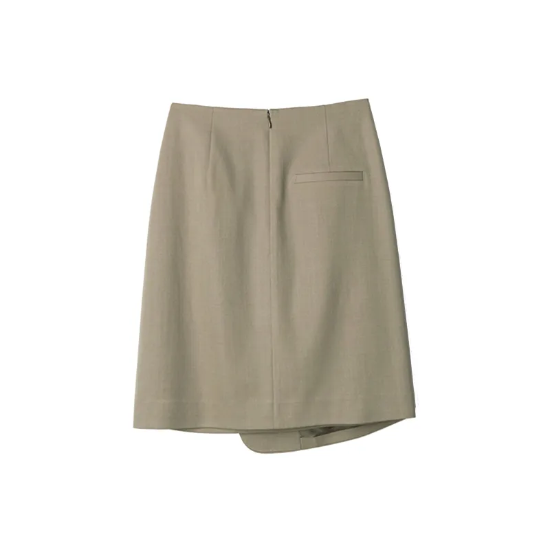 Dimple Hsu Cropped Skirt Gray Green-1