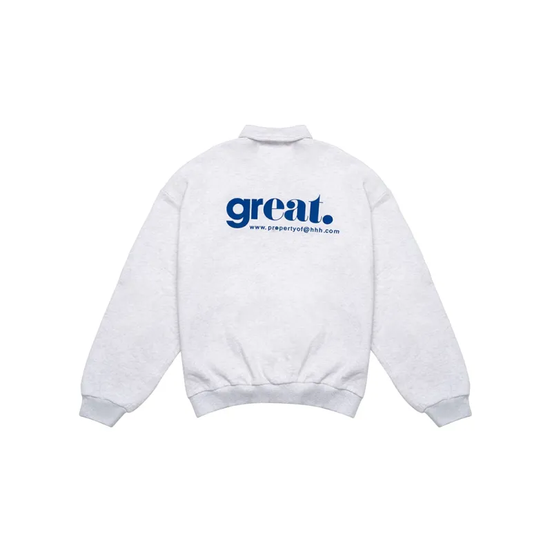 Ahhhing Sweatshirts Unisex Light Gray-1