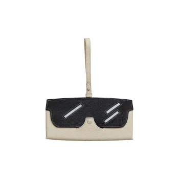 HERMES In The Loop Mysore Goat Skin Eyeglass Cases Eyeglass Pouches Women's Cream White/Black/Teak/Mint/Dusty Blue