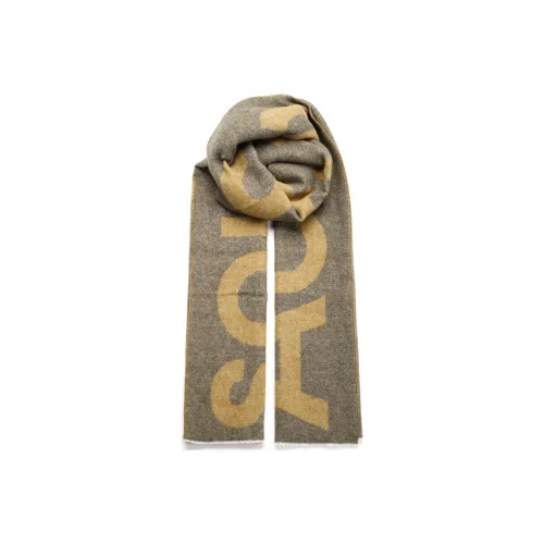 Acne Studios Knit Scarves Unisex Khaki