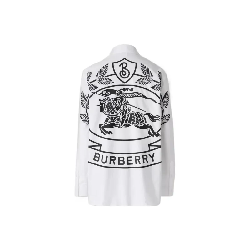 Burberry Ekd Print Oxford Oversized Shirt-1