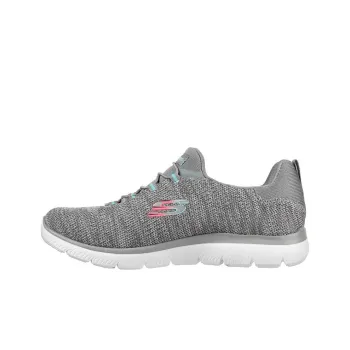Skechers Summits-Flyness Cushioning Anti-Slip And Wear-Resistant Low-Top Casual Shoes Women's Gray White