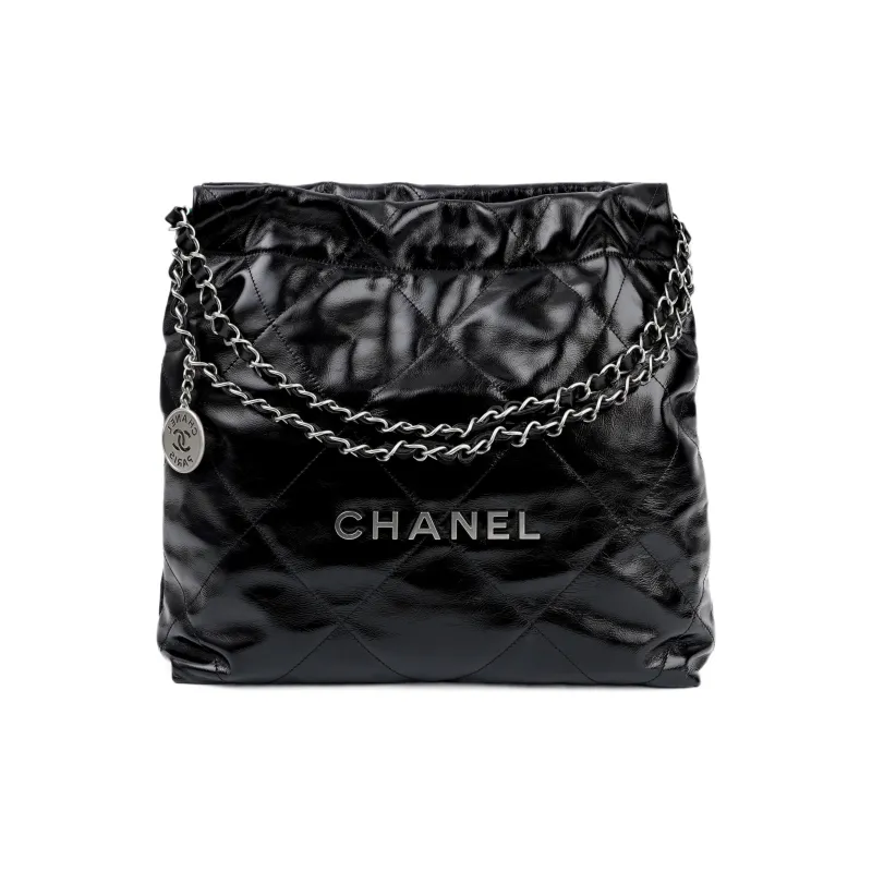 CHANEL 22Bag Smooth Finish Calfskin Tote Bag, Shopping Bag, Crossbody Bag, Shoulder Bag Women's Black-0