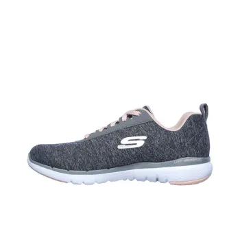 Skechers Flex Appeal 3.0-Insiders Durable Breathable Low-Top Running Shoes Women's Gray Pink