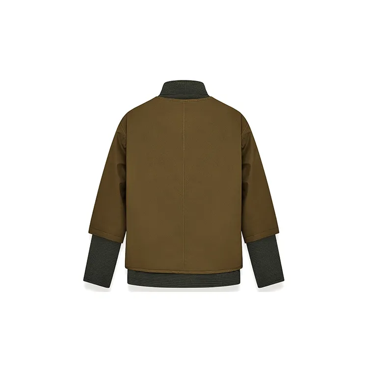 BAGGL Loose Fit Mock Two-Piece Jacket Men's Brown-1