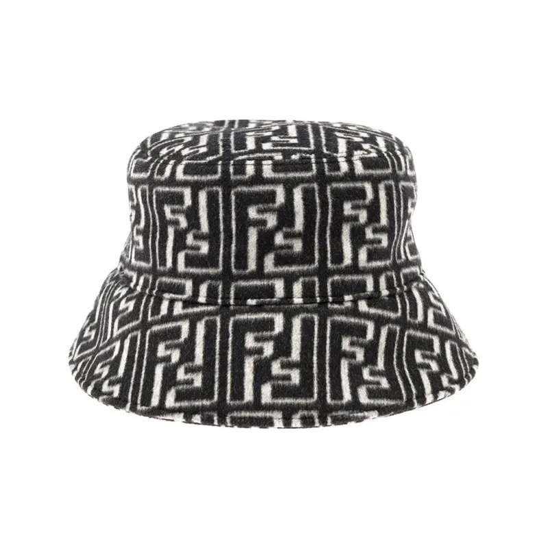 FENDI Bucket Hats Unisex Black-1