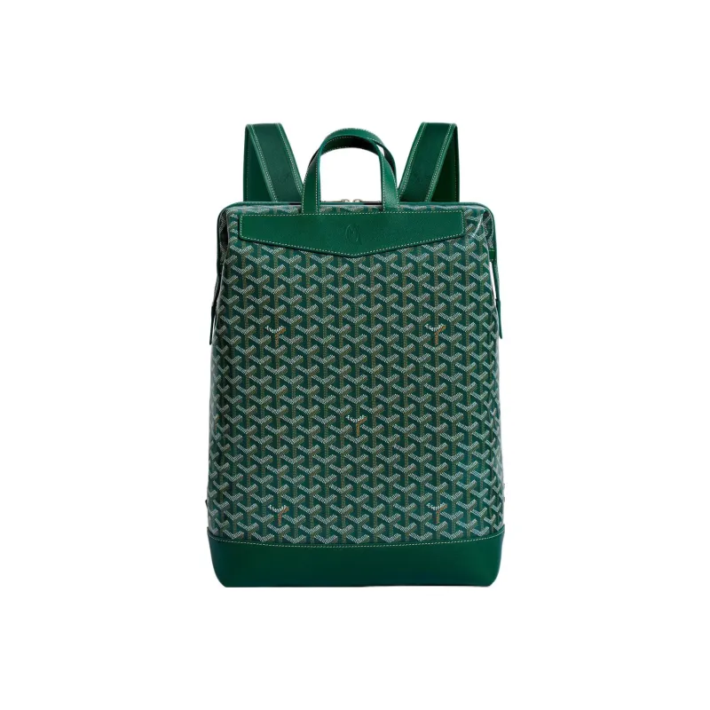 GOYARD Cisalpin Canvas Leather Backpack Unisex Green-0