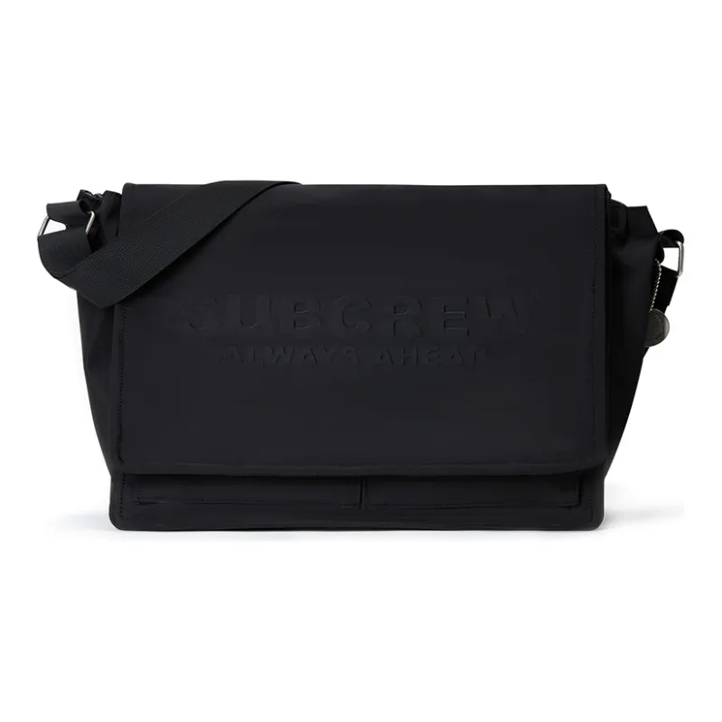 Subcrew Polyester Shoulder Bag Messenger Bag Briefcase Crossbody Bag Large Size Unisex Black Blue-0