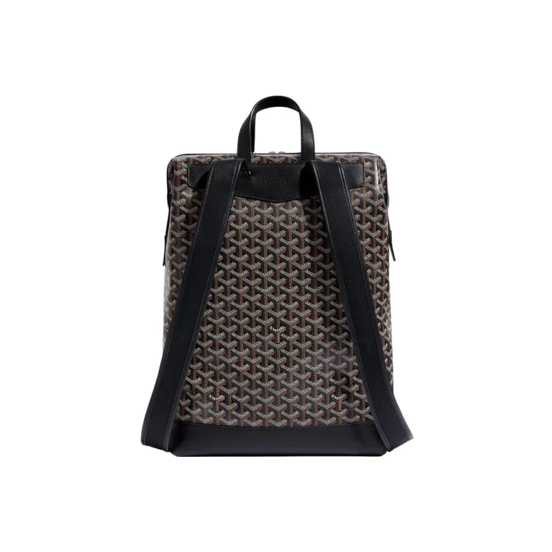 GOYARD Cisalpin Canvas Leather Backpack Unisex Black-2