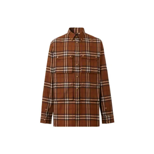 Burberry Shirts Men Brown