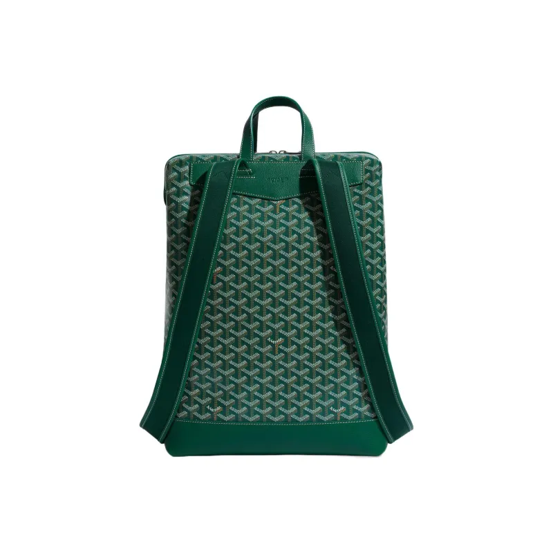 GOYARD Cisalpin Canvas Leather Backpack Unisex Green-2
