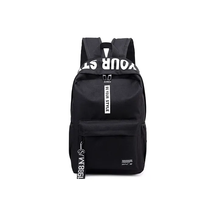 RIOREX Fabric Laptop Backpack Large Size Unisex Black-0