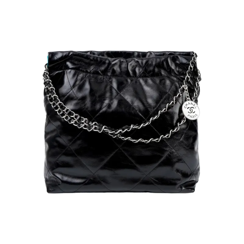 CHANEL 22Bag Smooth Finish Calfskin Tote Bag, Shopping Bag, Crossbody Bag, Shoulder Bag Women's Black-1