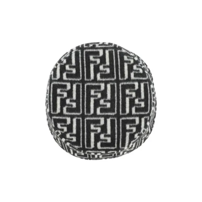 FENDI Bucket Hats Unisex Black-3