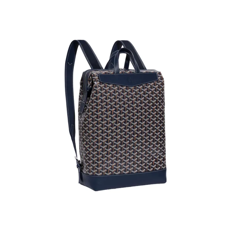 GOYARD Cisalpin Canvas Leather Backpack Unisex Marine Blue-1