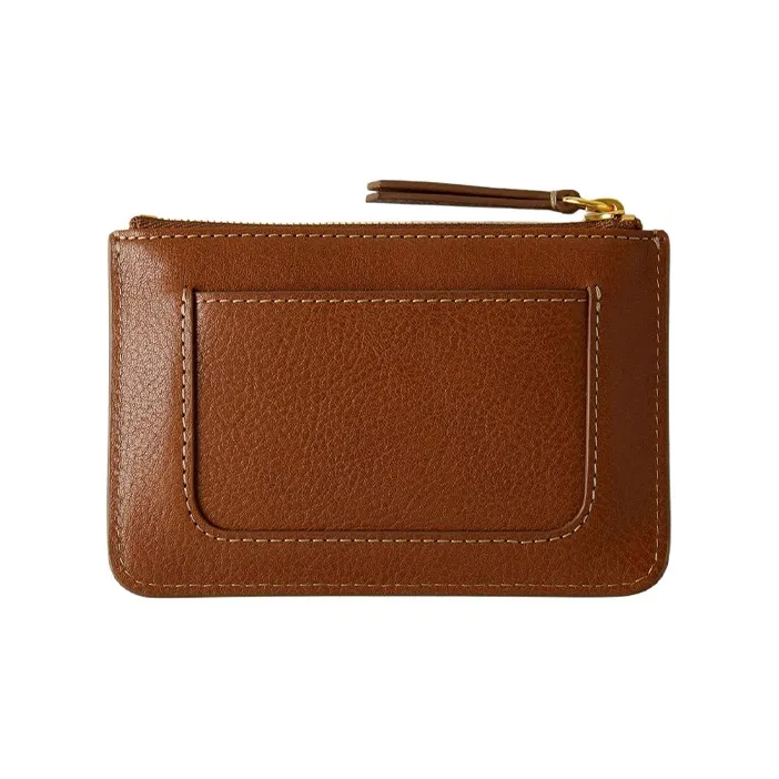 Mulberry Leather Card Holder, Coin Purse Trumpets Women's Brown-1