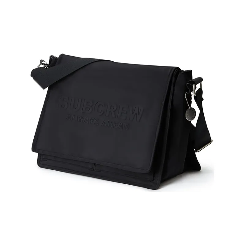 Subcrew Polyester Shoulder Bag Messenger Bag Briefcase Crossbody Bag Large Size Unisex Black Blue-1