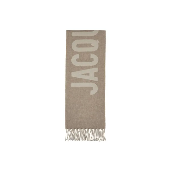 Jacquemus Logo Jacquard Fringed Edge Scarf-1