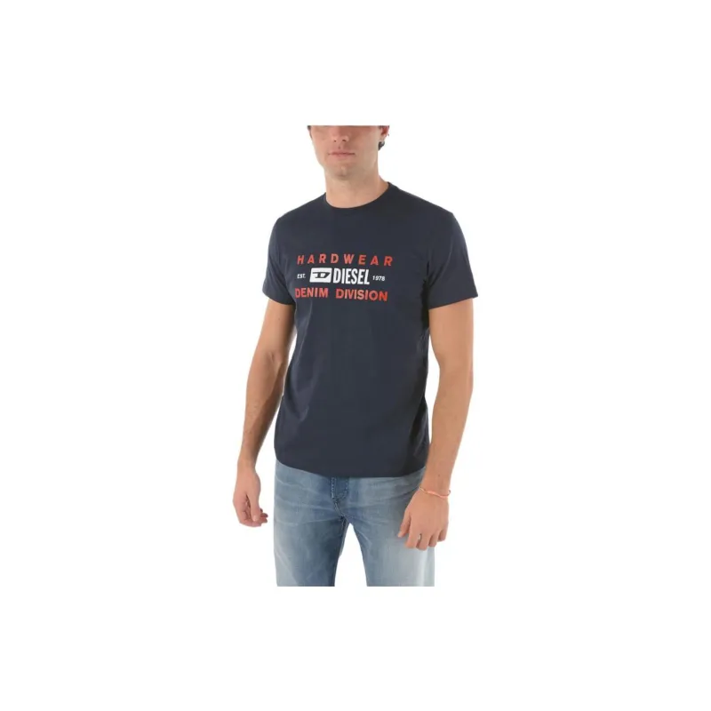 DIESEL T-Shirts Men Navy Blue-0