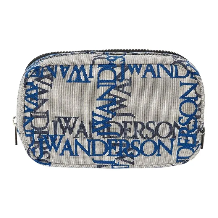 JW Anderson Logo jacquard Canvas Zipped Pouch-0