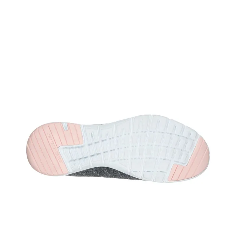 Skechers Flex Appeal 3.0-Insiders Durable Breathable Low-Top Running Shoes Women's Gray Pink-4