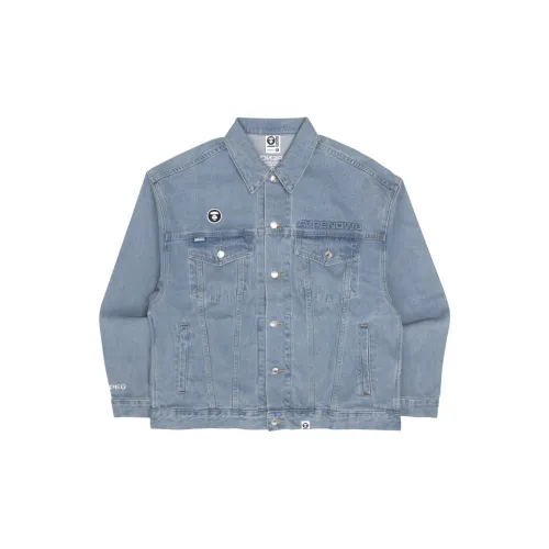 Aape Denim Jacket Men Blue BLL