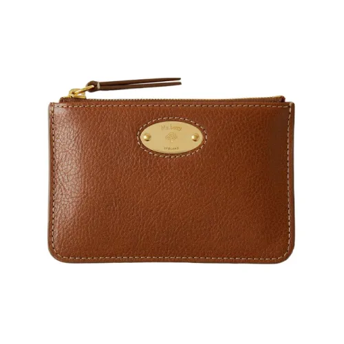 Mulberry Leather Card Holder, Coin Purse Small Size Women's Brown
