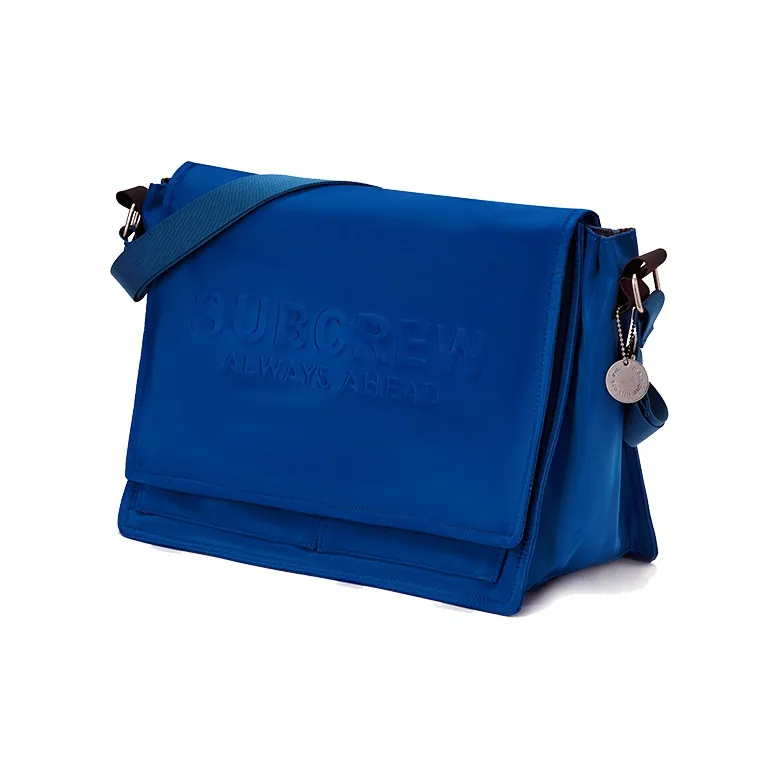 Subcrew Polyester Shoulder Bag Messenger Bag Briefcase Crossbody Bag Large Size Unisex Black Blue-5