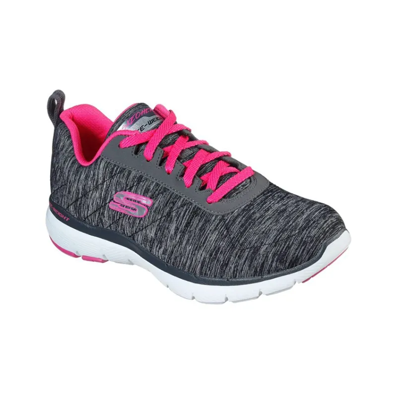 Skechers Flex Appeal 3.0 - Insiders Cushioning Anti-Slip And Wear-Resistant Low-Top Running Shoes Women's Gray Purple-2