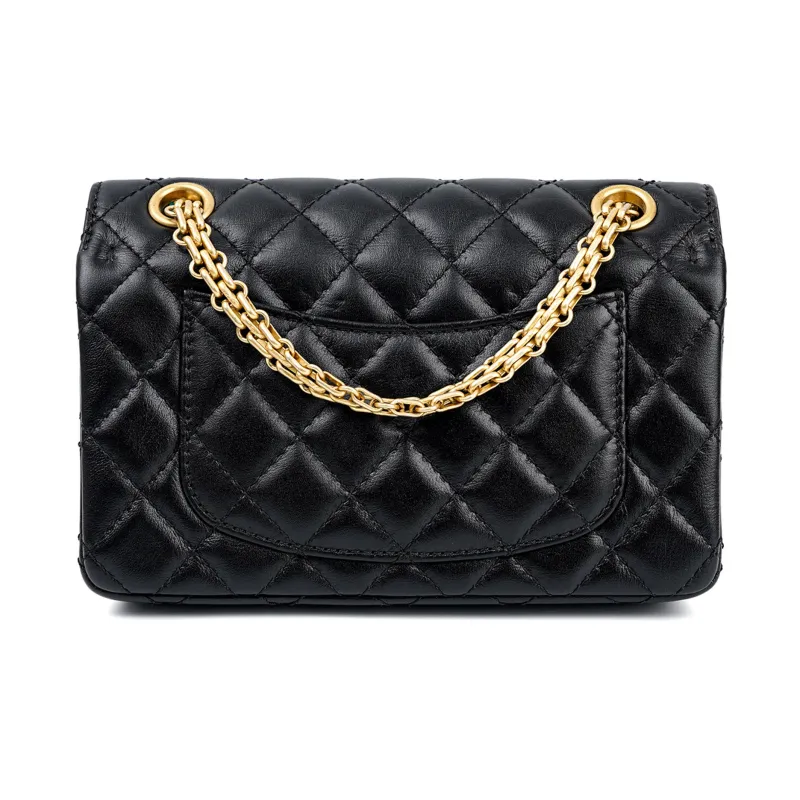 CHANEL 2.55 Sheepskin Shoulder Bag, Crossbody Bag Mini Women's Black-2