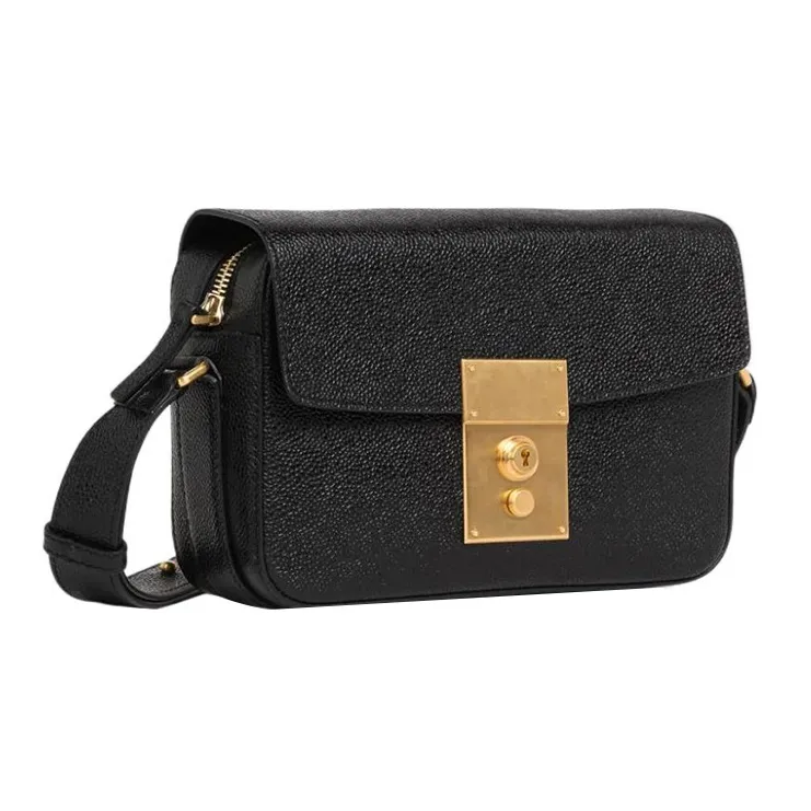 THOM BROWNE· Pebbled Calfskin Camera Bags Crossbody Bag Shoulder Bag Women's Black-1