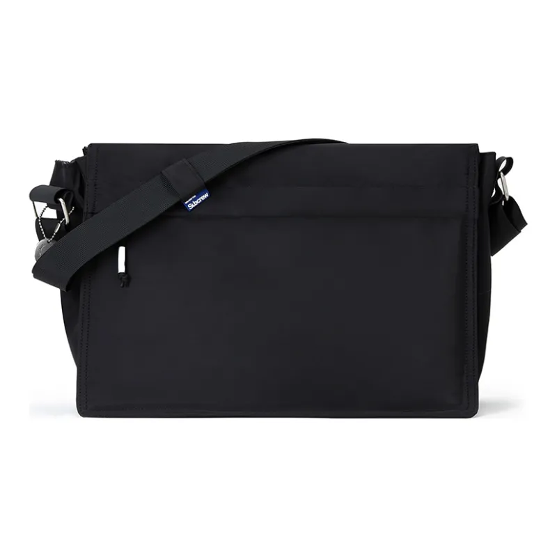 Subcrew Polyester Shoulder Bag Messenger Bag Briefcase Crossbody Bag Large Size Unisex Black Blue-2