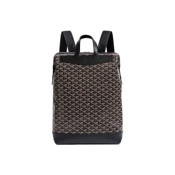GOYARD Cisalpin Canvas Leather Backpack Unisex Black