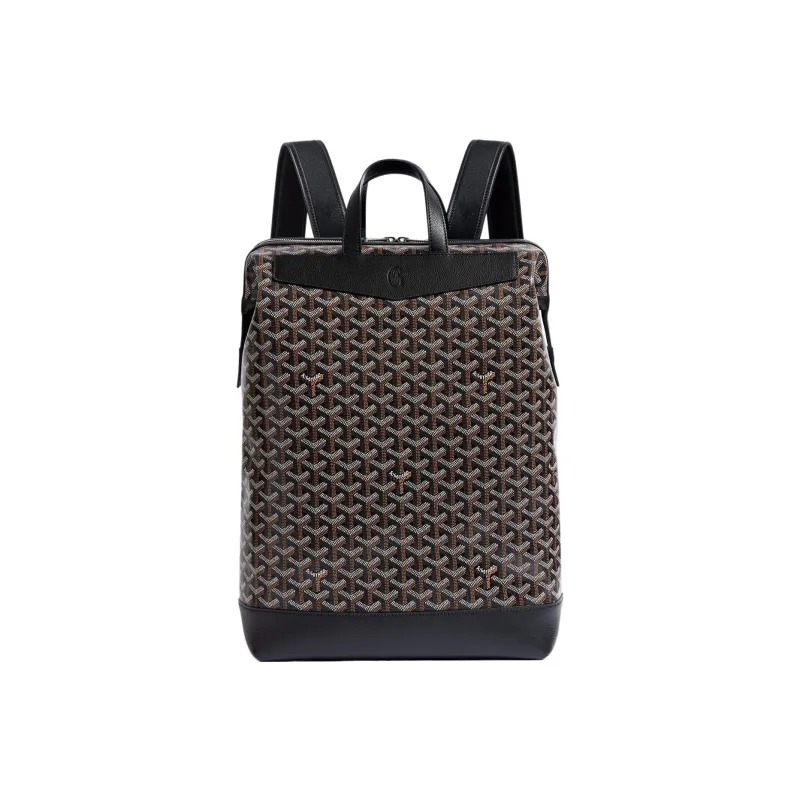 GOYARD Cisalpin Canvas Leather Backpack Unisex Black-0