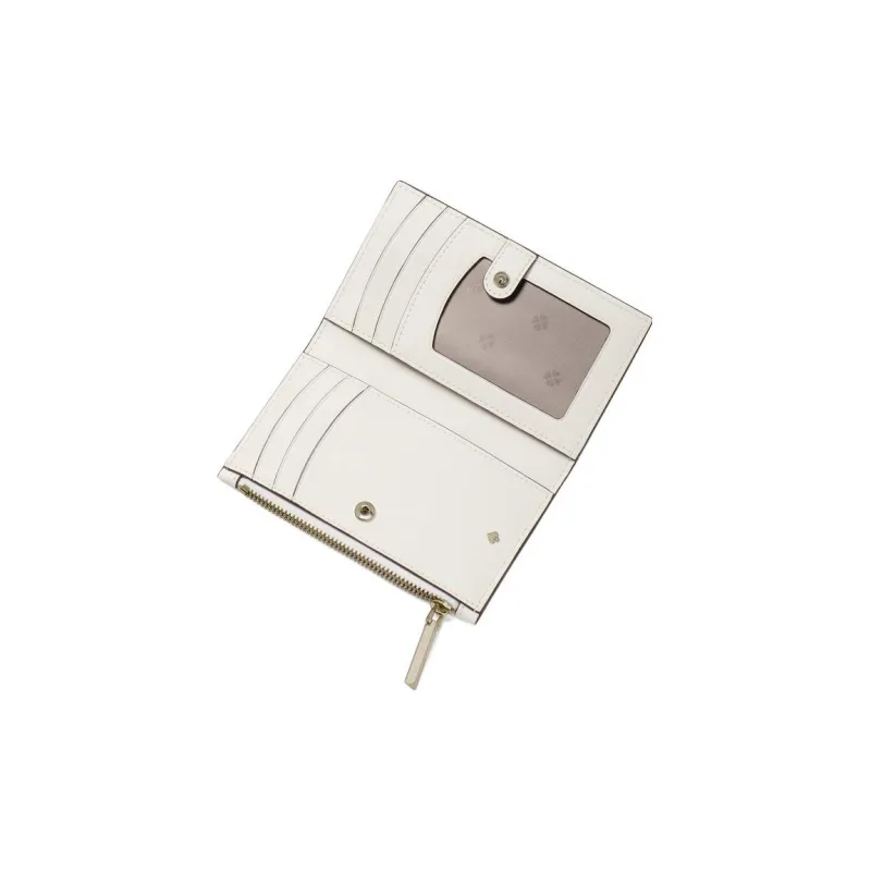 Kate Spade Cow Leather Card Holder Wallet Small Size Women's White-3