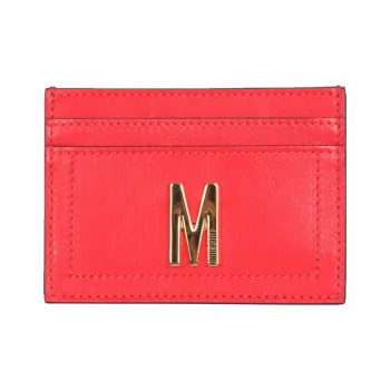 MOSCHINO M Logo Plaque Cardholder